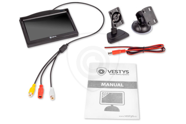 Stojanový monitor do auta 5″ Stojanový monitor do auta 5″ pre napojenie cúvacej kamery a videoprehrávača