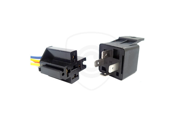 Spínacie relé 12V 40A 4-Pinové s päticou pre cúvaciu kameru Spínacie relé 12V 40A 4-Pinové s päticou pre cúvaciu kameru