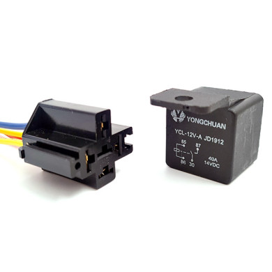 Spínacie relé 12V 40A 4-Pinové s päticou Spínacie relé 12V 40A 4-Pinové s päticou