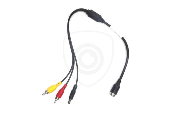 Redukcia zo 4-PIN samec / 2x RCA samec + napájanie samec