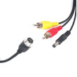 Redukcia zo 4-PIN samec / 2x RCA samec + napájanie samec