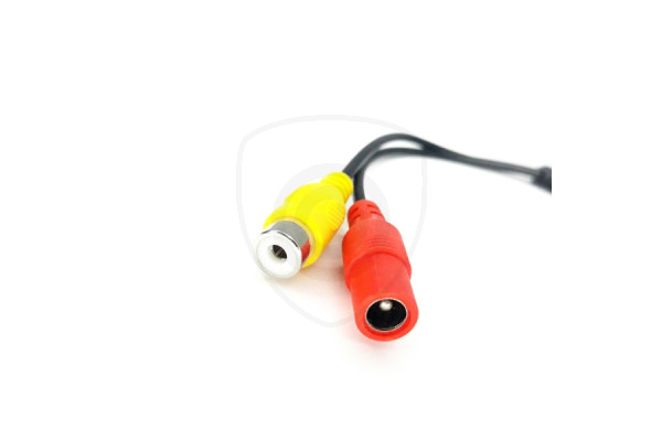 Redukcia z Mini 4-PIN samec na 1x RCA samica + napájanie samica