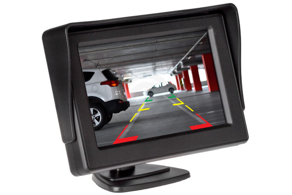 Stojanový monitor k cúvacím kamerám malý | cúvacia a parkovacia technika 4,3″ monitor do auta