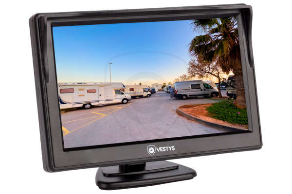 Stojanový monitor do auta 5″ pre napojenie cúvacej kamery a videoprehrávača