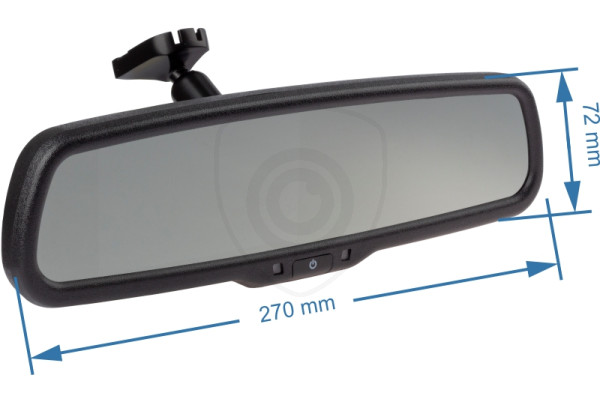rozmery monitora v spätnom zrkadle vozidla pre cúvaciu kameru