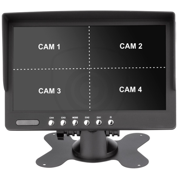 stojanový quad monitor 7 palcov ovládanie