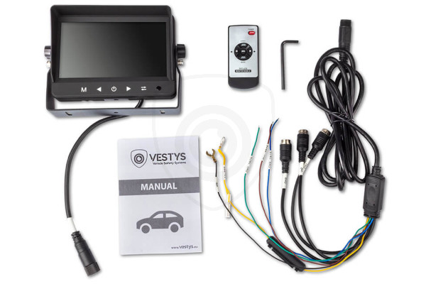 Monitor ku kamere na kamión, karavan, autobus, pracovné stroje, kombajn, príves - VESTYS AHD 6,2″ Monitor pre úžitkové vozidlá VESTYS AHD 6,2″