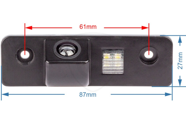 rozmer cúvacej kamery pre Škoda Octavia 2 a Roomster