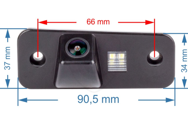 rozmer cúvacej kamery pre Hyundai Santa Fe (2006 - 2012)