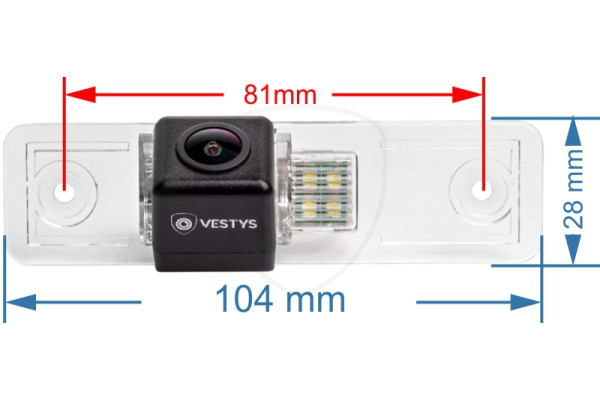 rozmer cúvacej kamery pre Opel Zafira, Tigra, Combo a Vectra