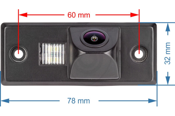 rozmer cúvacej kamery pre Škoda Fabia a Yeti
