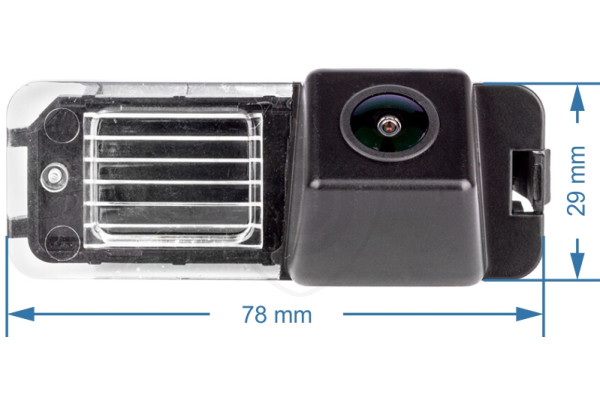 rozmer cúvacej kamery pre Volkswagen Polo, Golf, Scirroco, Beetle, EOS, Amarok, Passat a Phaeton