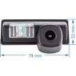 Parkovacia kamera Suzuki SX4 sedan Parkovacia kamera Suzuki SX4 Sedan 2007, 2008, 2009, 2010, 2011, 2012, 2013, 2014 s dynamickými čiarami, LED svietením, širokouhlou optikou