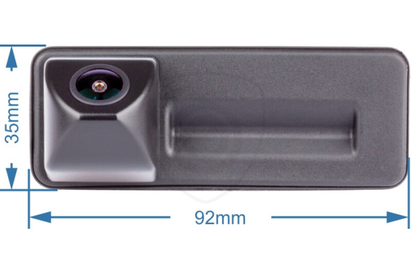 cúvacia kamera VW Golf 5 v rukoväti zadného kufra - rozmery