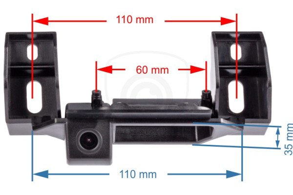 cúvacia kamera pre Fiat Sedici v rukoväti kufra