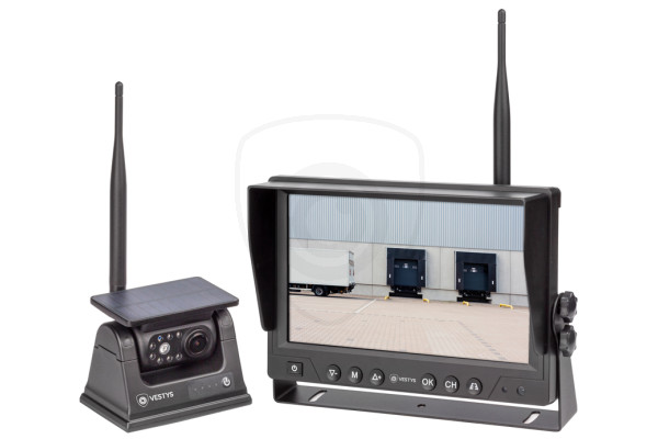 Bezdrôtový Wifi AHD set s kamerou so solárnym nabíjaním a uchytením na magnet pre úžitkové vozidlá