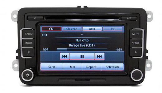 Monitor VW RCD510 a Škoda Bolero